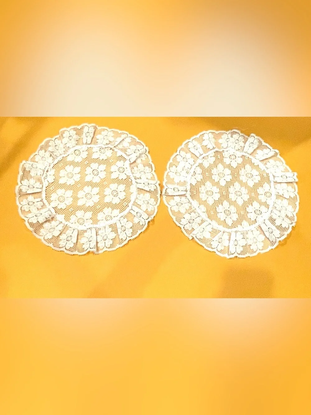 2 12” vintage doilies